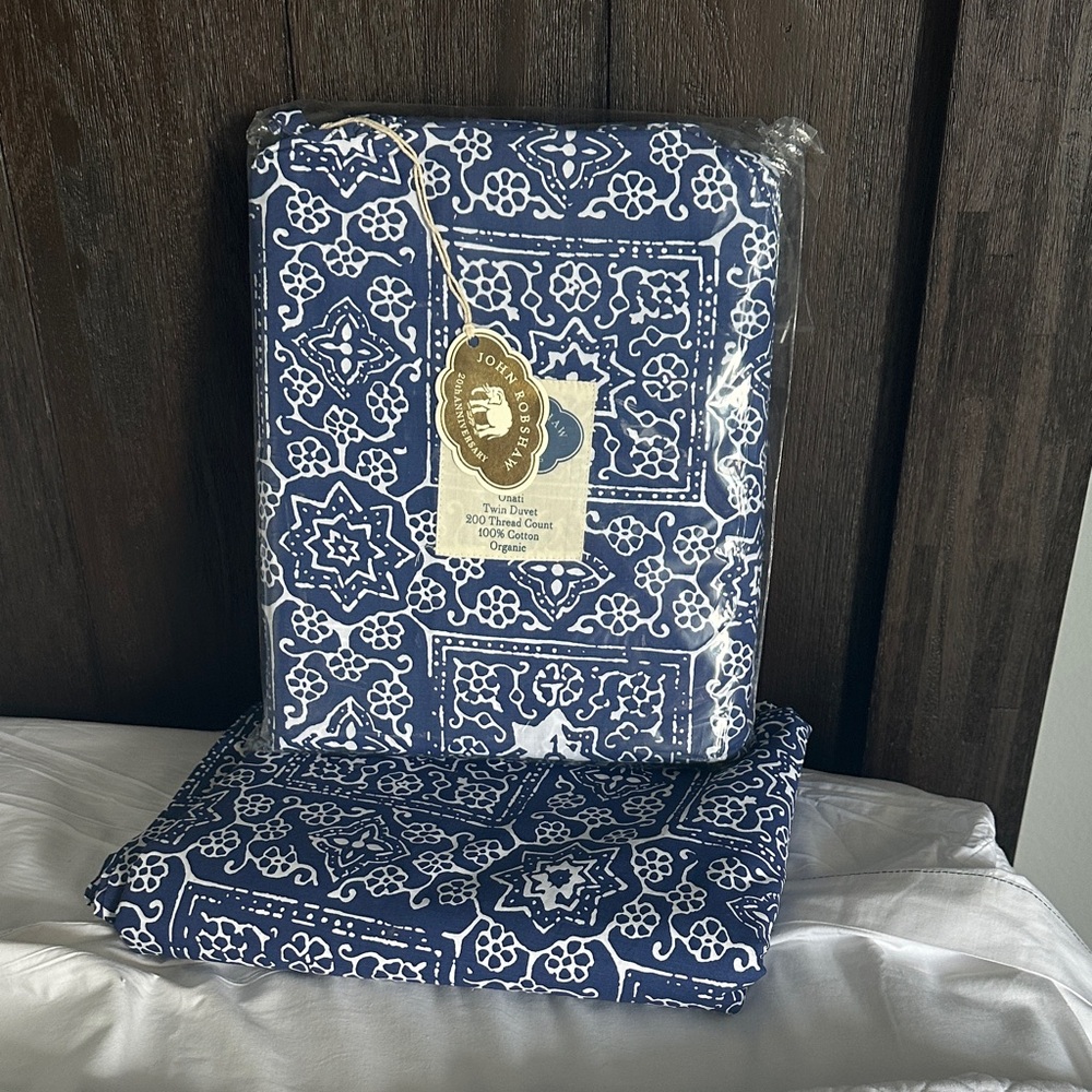 2 John Robshaw Blue and White Duvet Cover Two